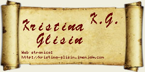Kristina Glišin vizit kartica